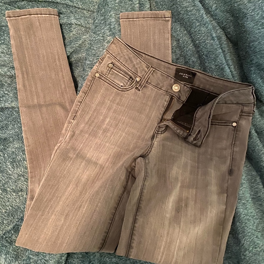 Gray celebrity pink high waist skinny jeans